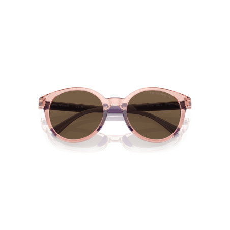 Óculos De Sol Para Crianças Emporio Armani Feminino 0ek4185 Transparent Pink Dark Brown